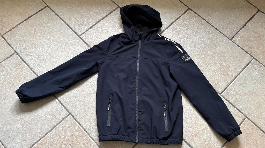 Zomerjas, jas met capuchon maat 164 donkerblauw, Ophalen of Verzenden, Gebruikt, Jongen, Jas