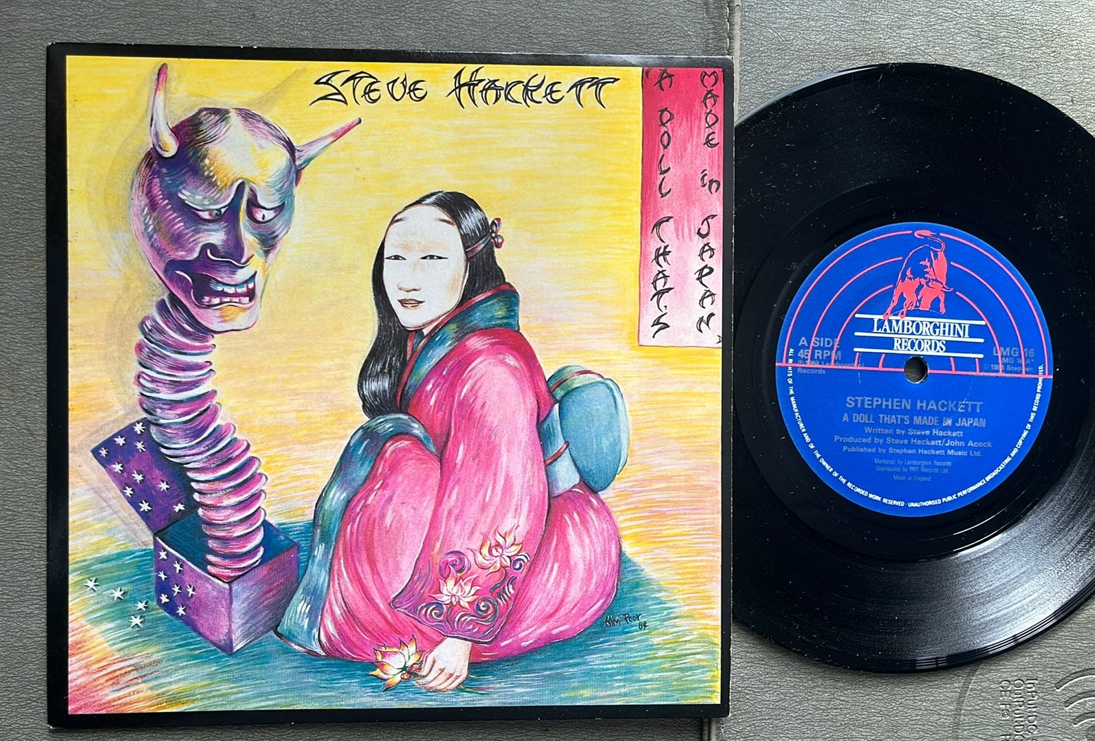 Steve Hackett - A doll that’s made in Japan 7” UK 1984, Gebruikt, 7 inch, Ophalen of Verzenden, Pop