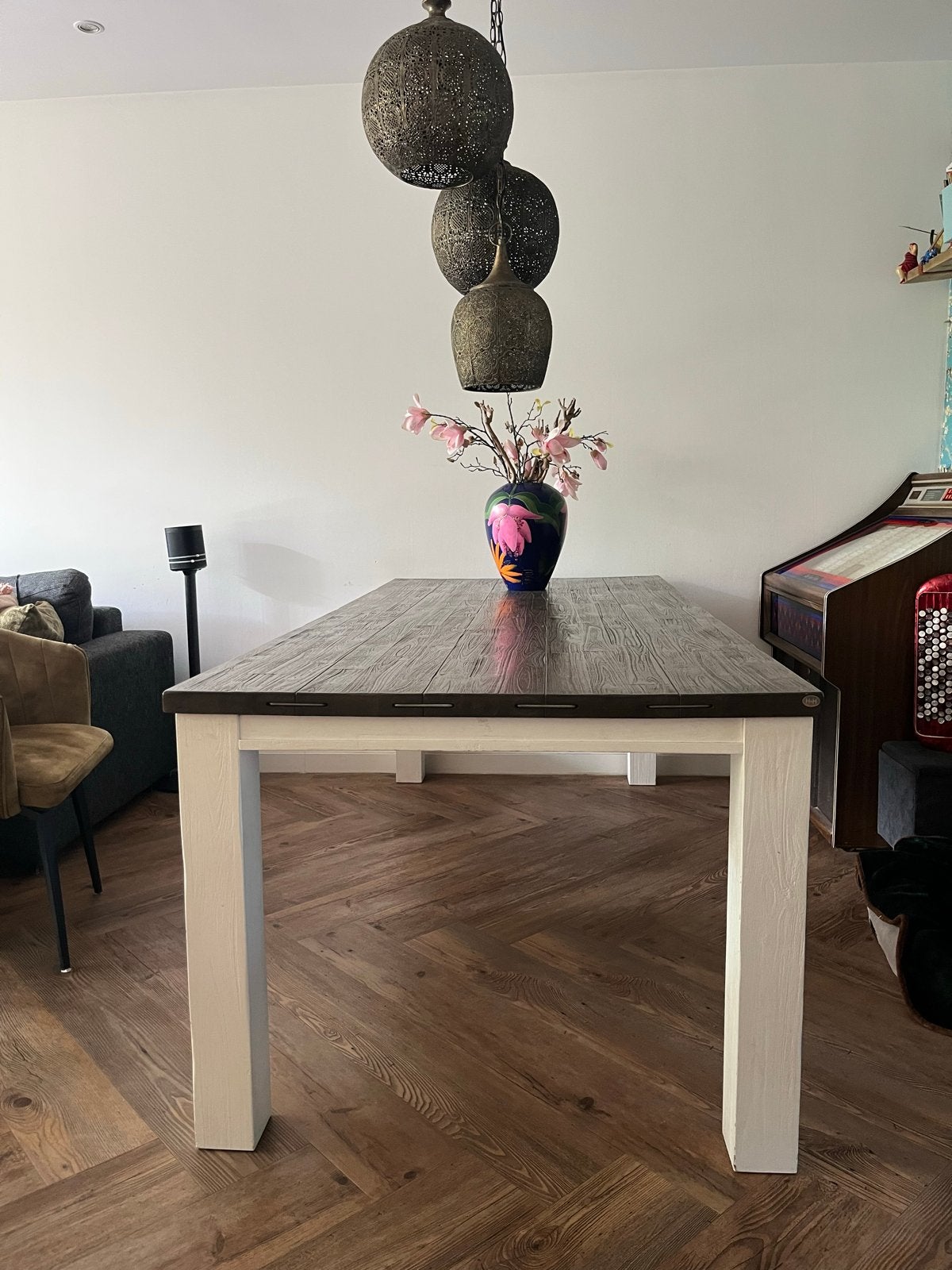 Henders en Hazel eettafel 220x100 cm, Ophalen, Gebruikt, 100 tot 150 cm, 200 cm of meer