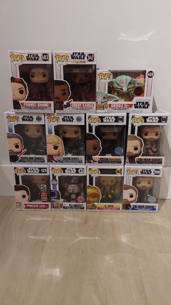 Set van 11 Funko poppen in OVP Star Wars, Ophalen of Verzenden, Zo goed als nieuw, Actiefiguurtje