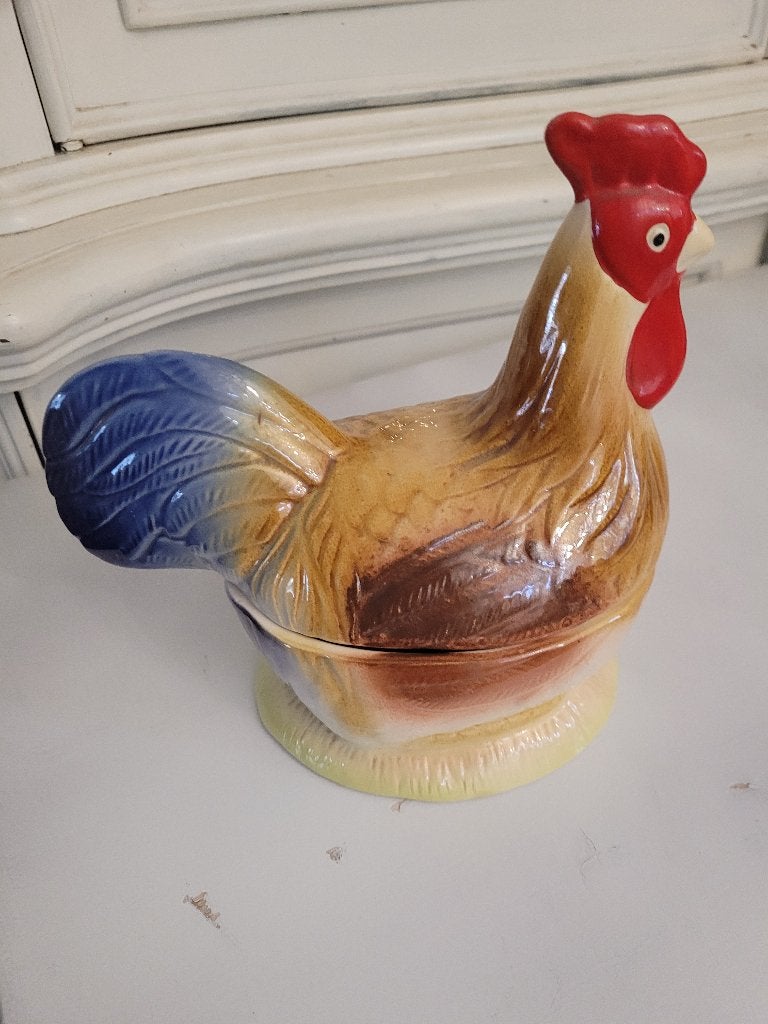 Oude Franse patepot Michel Caugant haan, Ophalen of Verzenden