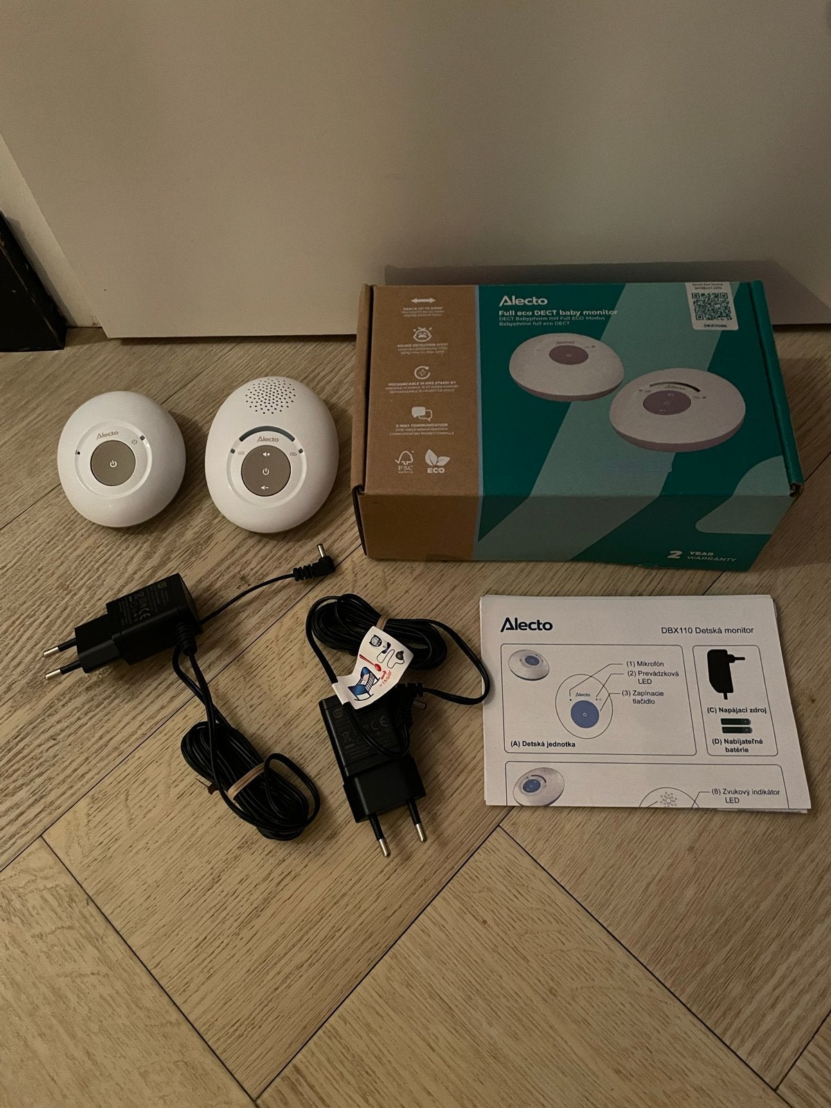 Alecto DBX-110be Full Eco DECT Babyfoon, Ophalen of Verzenden, Zo goed als nieuw, 250 meter of meer, Digitaal