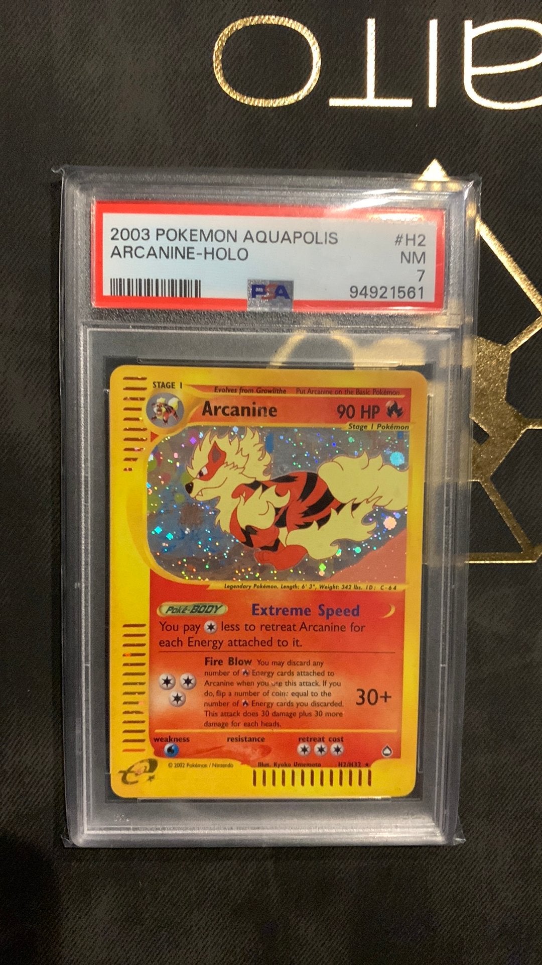 Arcanine #H2 Pokemon Aquapolis, Ophalen of Verzenden, Zo goed als nieuw