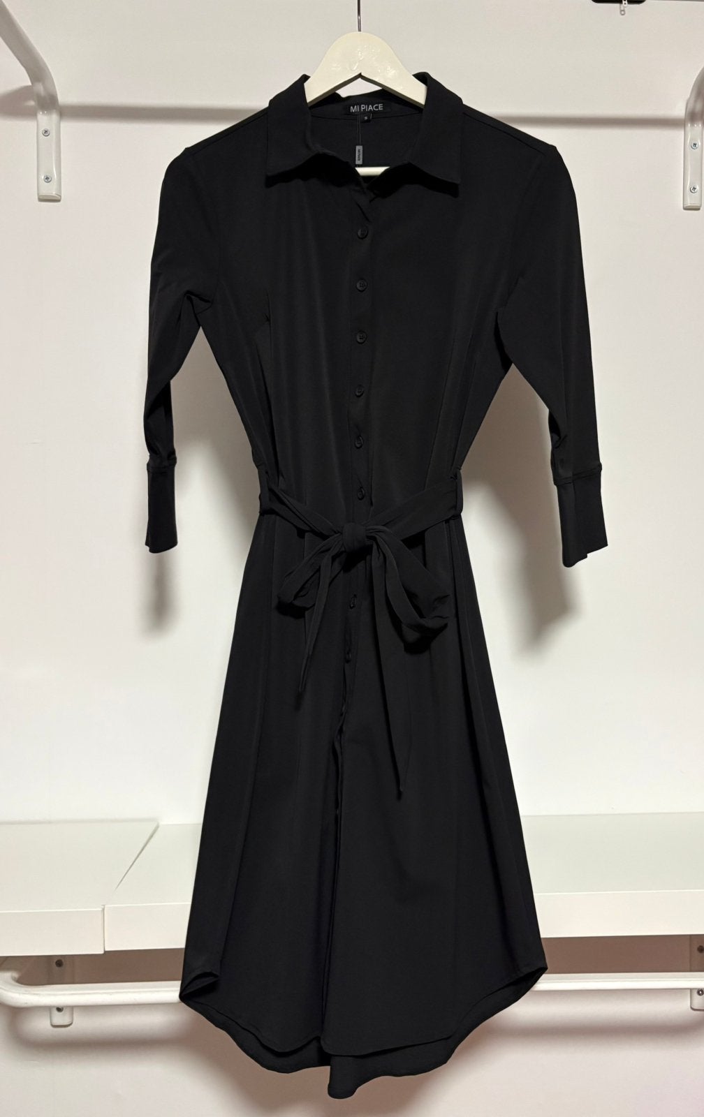 Mi Piace travelstof jurk maat S, Kleding | Dames, Jurken, Verzenden, Zwart, Nieuw, Maat 36 (S)