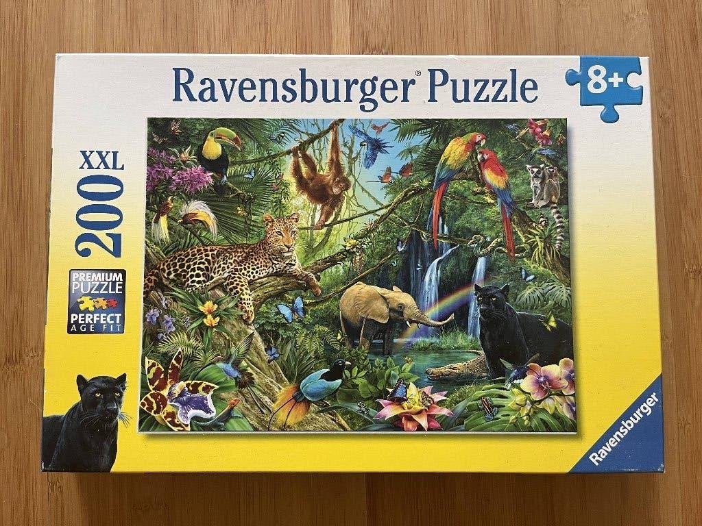 Ravensburger Puzzle, jungledieren, 200 stukjes, 8+ puzzel, Ophalen of Verzenden, Meer dan 50 stukjes, Gebruikt, 6 jaar of ouder