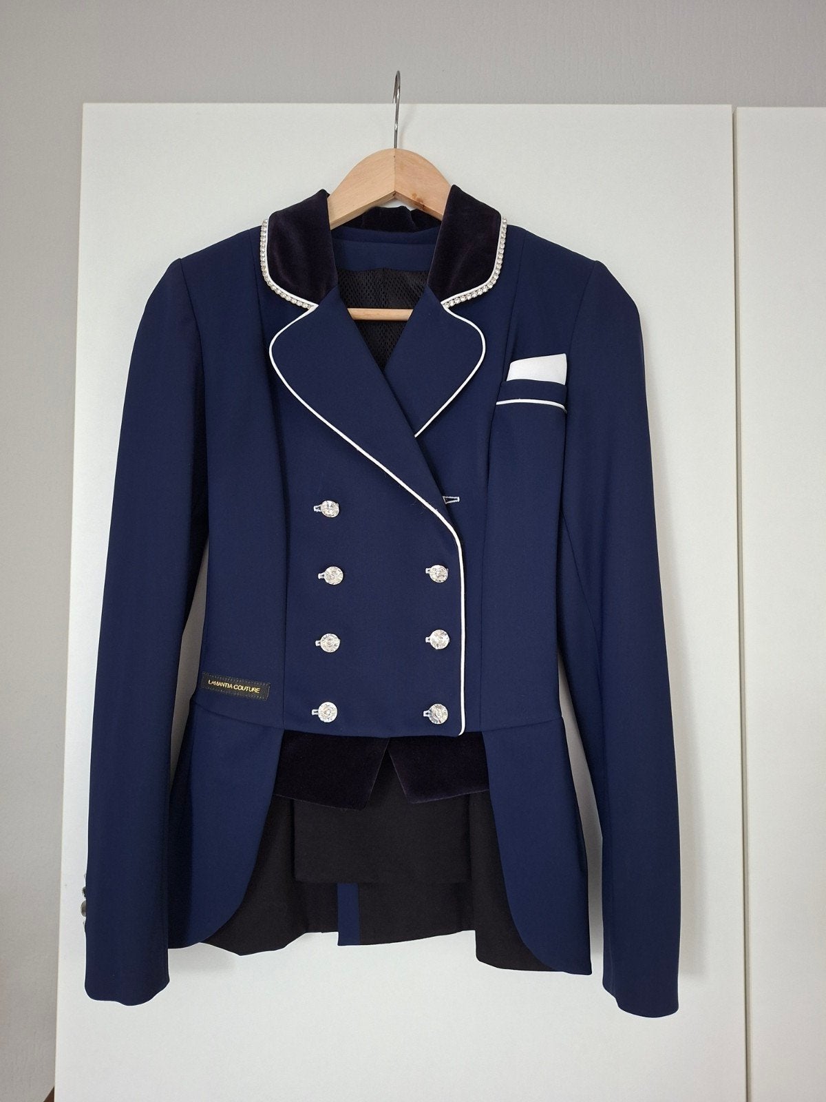 Lamantia Couture Mini-Frack Wedstrijdjasje - Donkerblauw, Dieren en Toebehoren, Blauw, Met stretch, Dressuur, XS