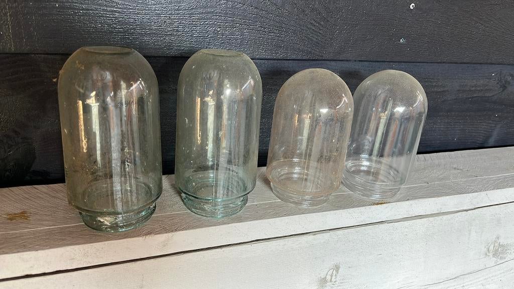 Glazen stolp buitenlamp / stallamp, Ophalen, Gebruikt