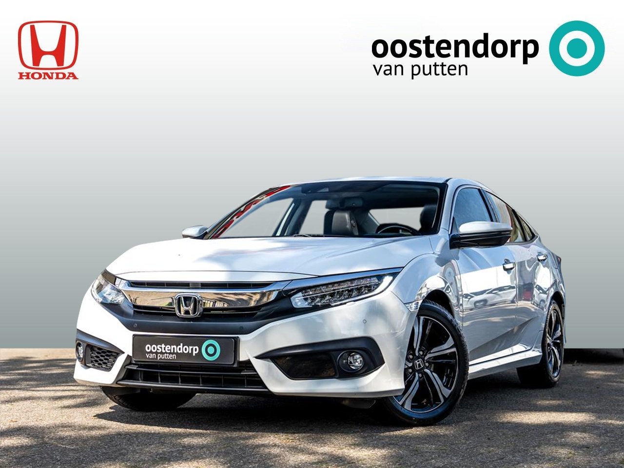 Honda Civic 1.5 i-VTEC 182pk 4D Executive | Volledig Dealero, Auto's, Dealer onderhouden, 4 cilinders, Wit, Leder