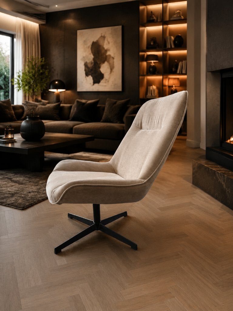 Beige stoel, Huis en Inrichting, Stoelen, Ophalen, Gebruikt, Overige kleuren, Eén