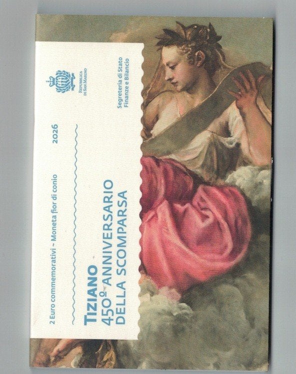 San Marino 2026 Tiziano, Ophalen of Verzenden, San Marino, 2 euro, Losse munt