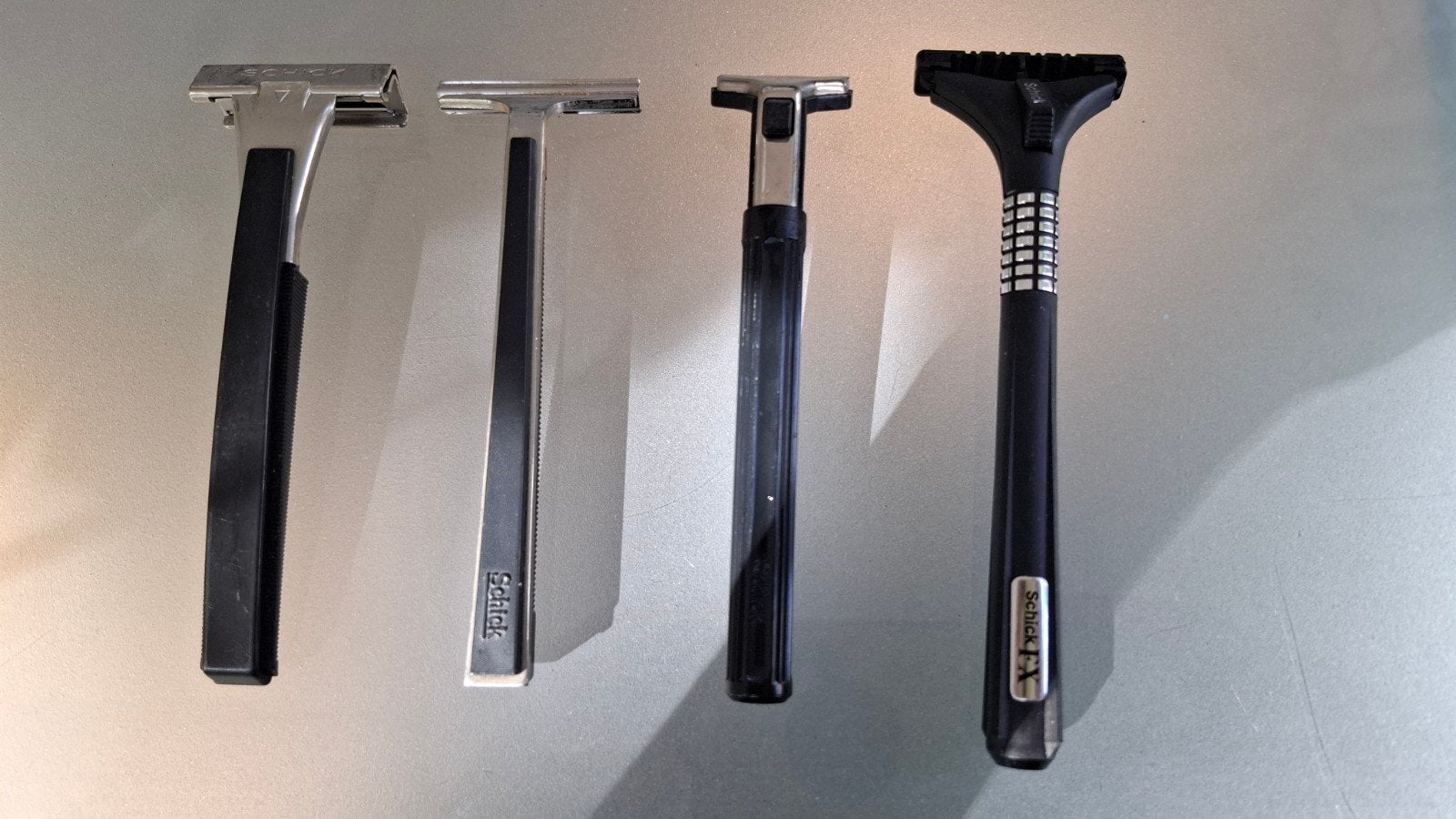 4 Vintage Schick Scheermessen - Retro Krabbers, Ophalen of Verzenden
