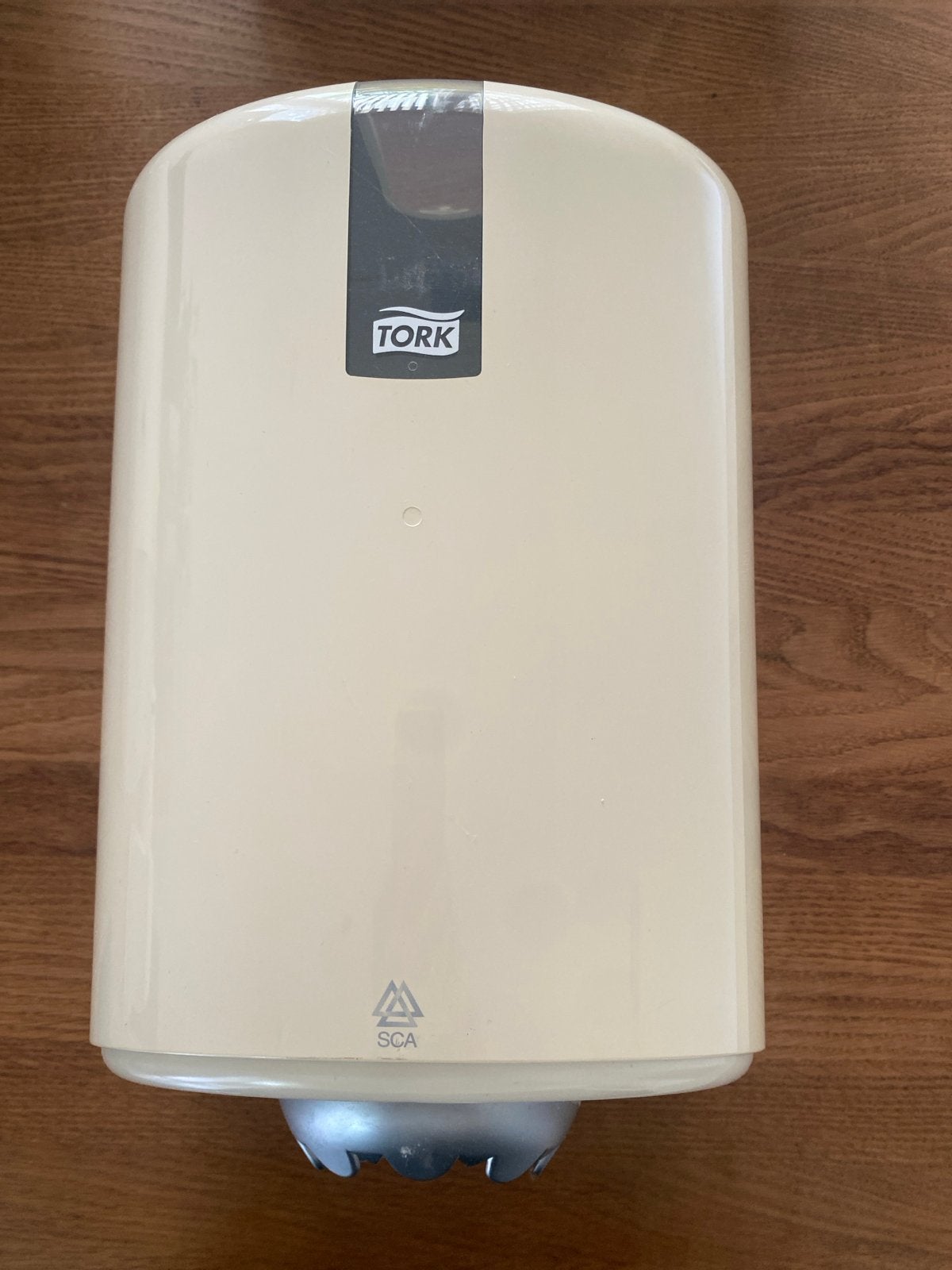 Tork M-box handdoekdispenser - goede staat, Ophalen, Kunststof, Wit, Overige merken