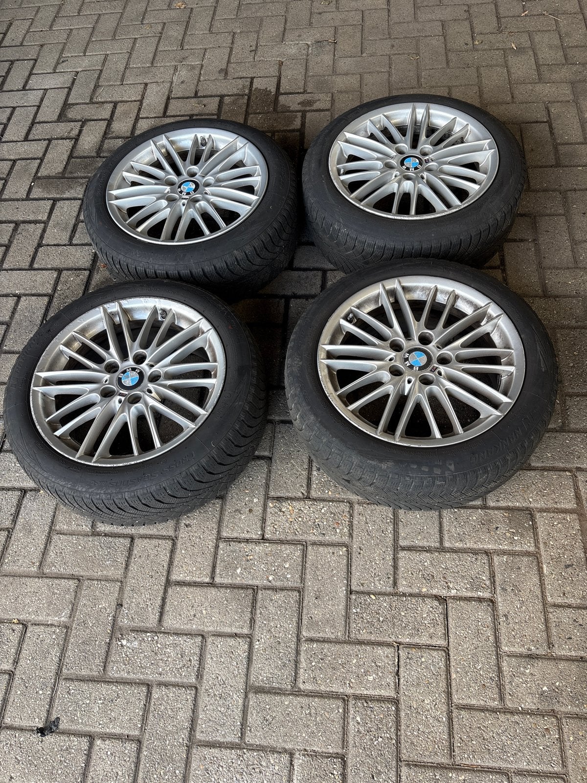Set van 4 BMW 460M velgen 17” met winterbanden 205/50-17, Ophalen, Gebruikt