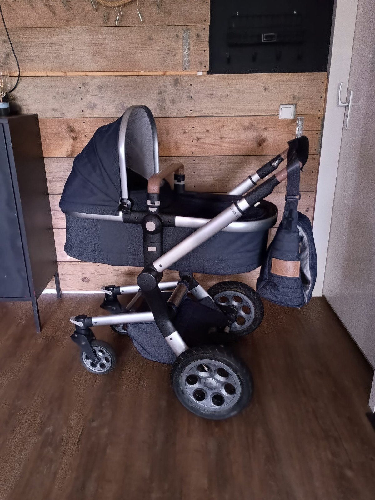 Joolz Day Special Edition Quadro Denim + Familyfix etc., Ophalen, Verstelbare duwstang