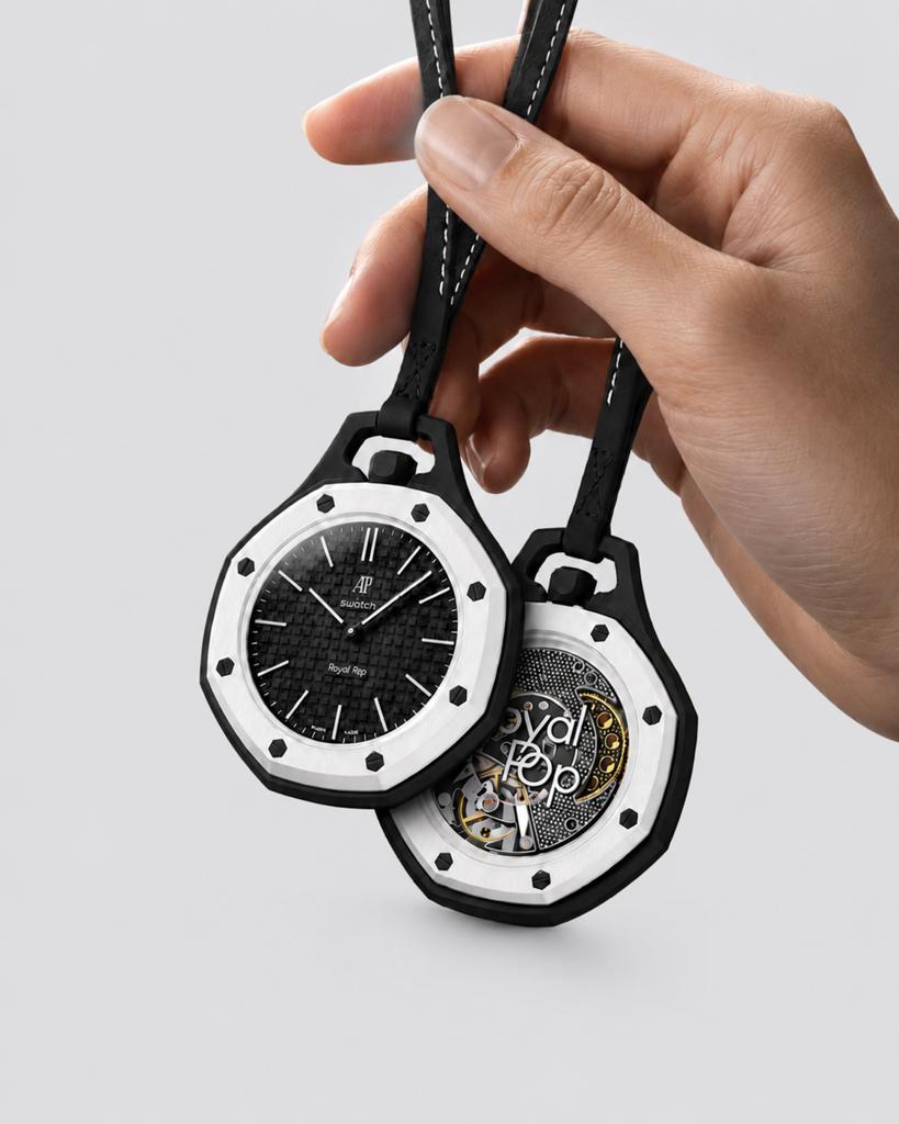 The AP X Swatch Royal Pop Collection, Sieraden, Tassen en Uiterlijk, Horloges | Heren, Overige materialen, Leer, Polshorloge, Swatch