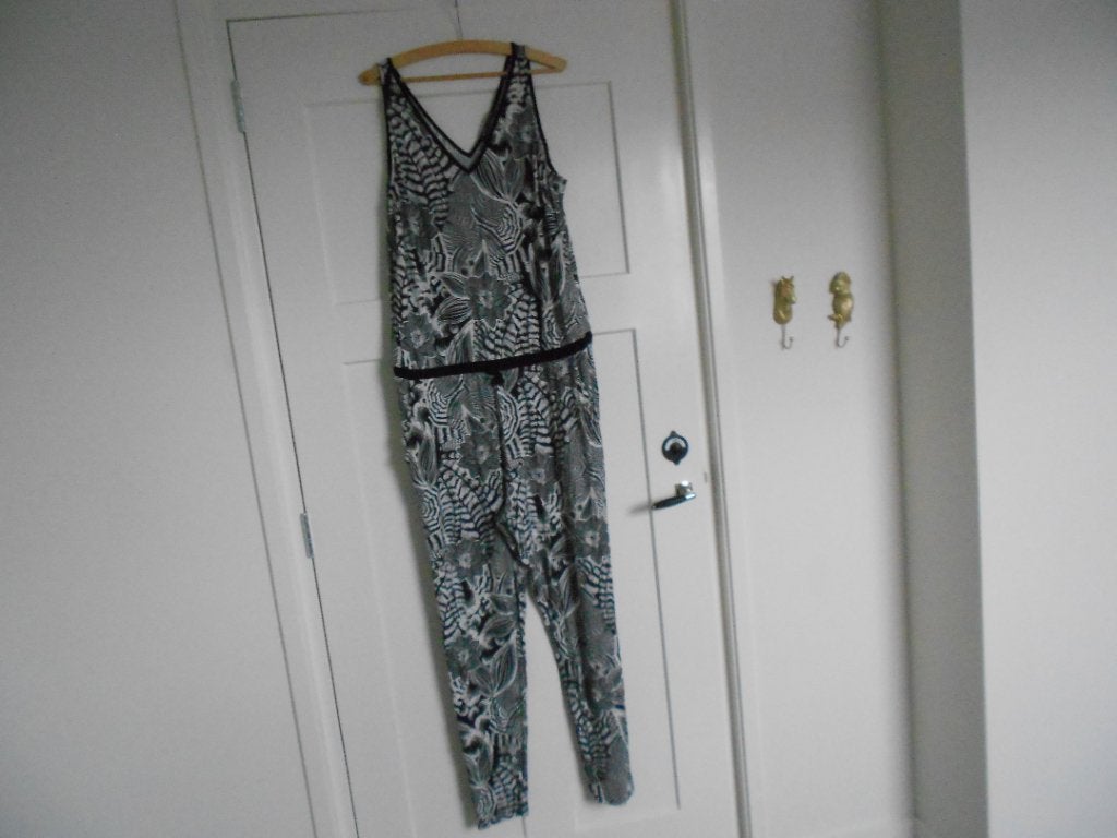 Expresso zwart/witte jumpsuit, maat XXL., Kleding | Dames, Zwart, Maat 46/48 (XL) of groter, Zo goed als nieuw, Verzenden