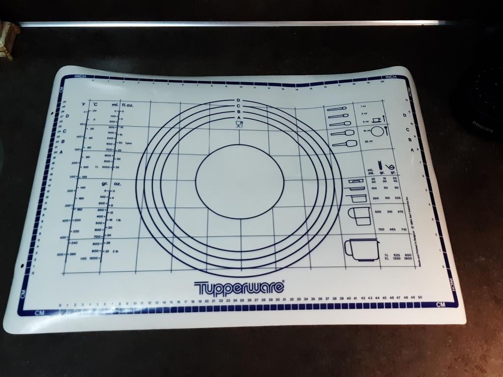 Tupperware bakmat / bak place mat blauw, Huis en Inrichting, Keuken | Tupperware, Ophalen of Verzenden, Gebruikt, Blauw