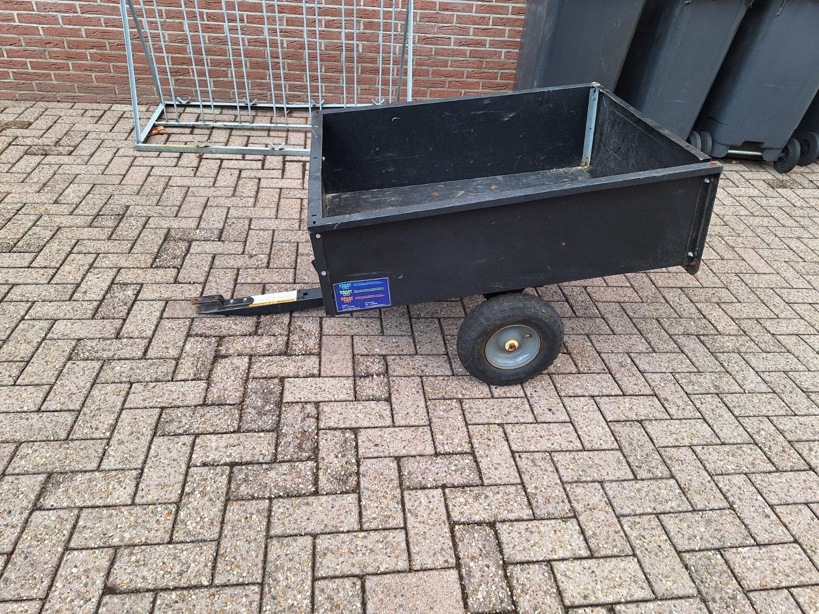 aanhangwagen voor achter een zitmaaier, Ophalen, 50 cm of meer