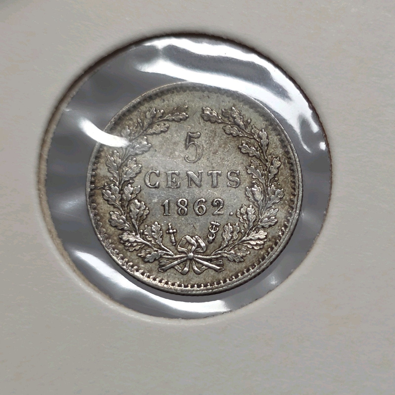 5 cent 1862 Nederland, Postzegels en Munten, Munten | Nederland, Koning Willem III, Verzenden, Zilver, Losse munt
