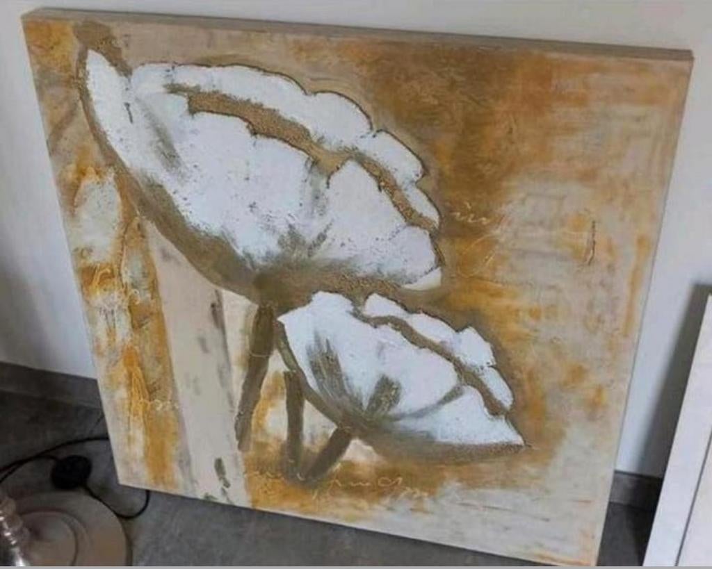 Mooi 80 x 80 schilderij €2= bijna gratis, Ophalen, Zo goed als nieuw, Schilderij, 75 tot 100 cm