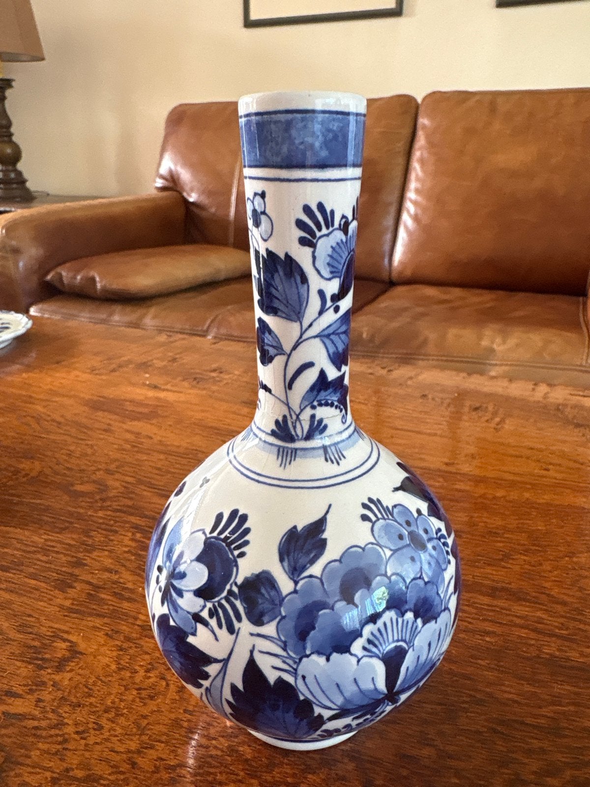 Delfts Blauwe vaas - De Porceleyne Fles - 17 cm hoog, Ophalen
