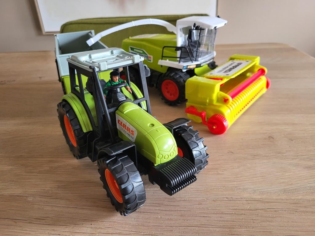 Claas speelgoed set: tractor, aanhanger en maaidorser, Ophalen
