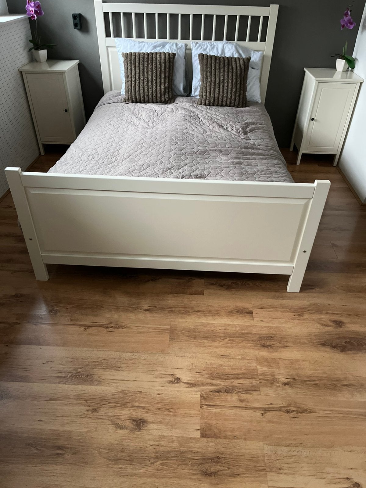 Gratis hemnes bed, Ophalen, Gebruikt, Wit, Tweepersoons