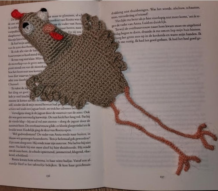 boekenlegger kip gehaakt, Hilda Hen, Hobby en Vrije tijd, Breien en Haken, Ophalen of Verzenden, Nieuw, Haken, Overige typen