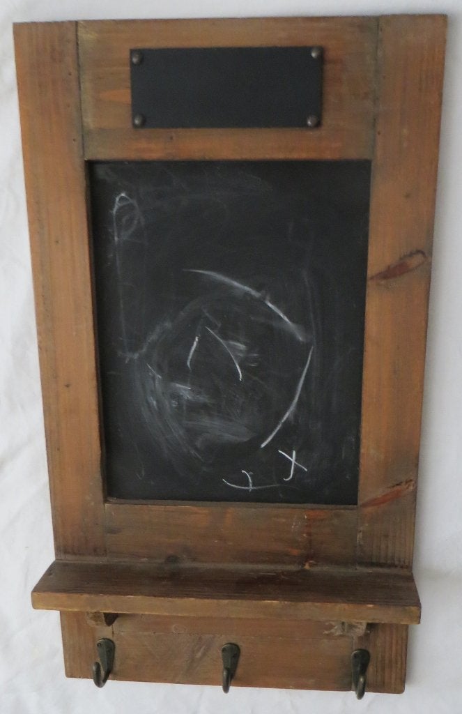Wandkapstokje met handig krijtbord. Kleine kapstok. Memobord, Gebruikt, Minder dan 100 cm, Hout, Ophalen