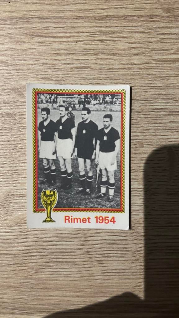 Panini München 74 plaatje Rimet 1954, Ophalen of Verzenden, Zo goed als nieuw, Sticker