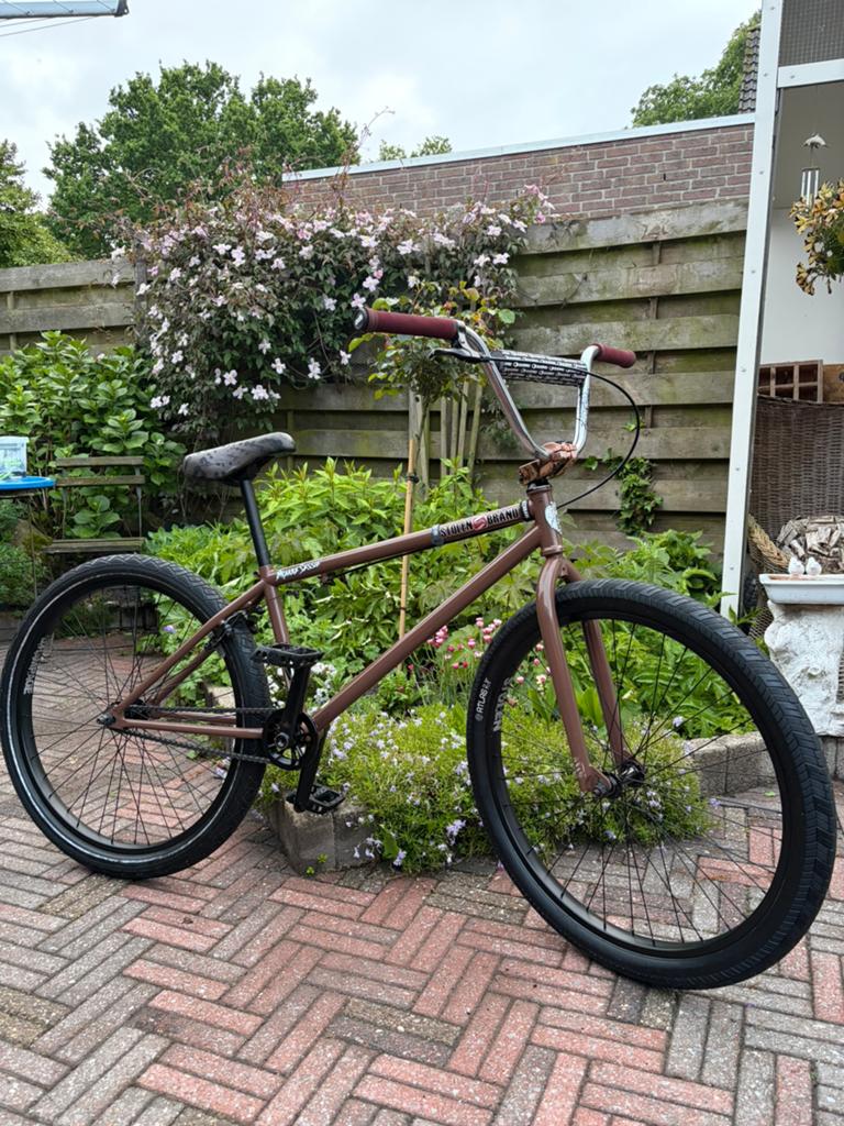 26 inch custom bmx wheeliebike, Fietsen en Brommers, Fietsen | Crossfietsen en BMX, 24 inch of meer, Stolen, Velgrem, V-brakes