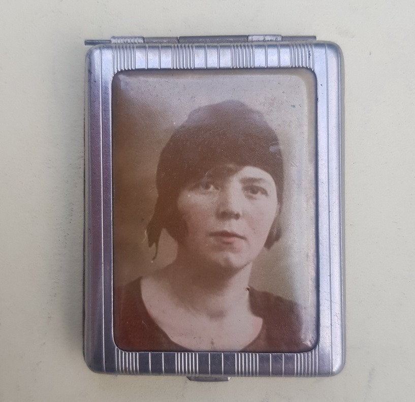 Jaren 30 lucifers houdertje., Antiek en Kunst, Curiosa en Brocante, Ophalen of Verzenden