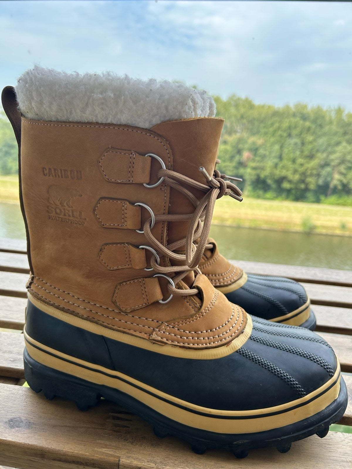 Sorel Caribou Waterproof Snowboots - Maat 39,5, Kleding | Dames, Ophalen of Verzenden, Zo goed als nieuw, Bruin, Snowboots