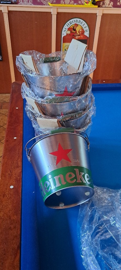 5x heineken bier icebucket ijsemmer, Ophalen of Verzenden, Nieuw, Gebruiksvoorwerp