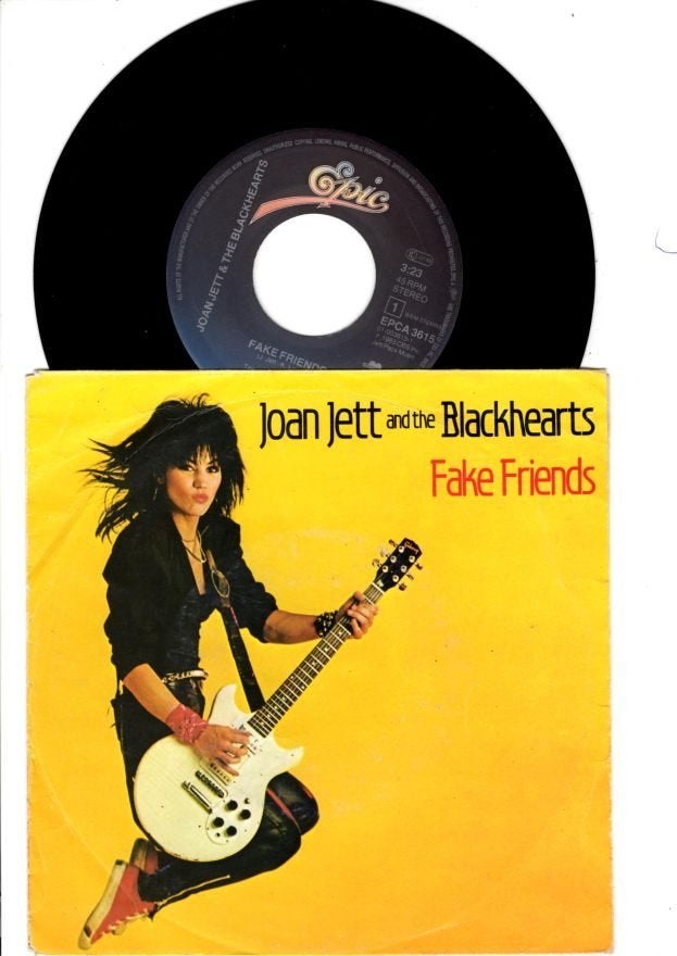 JOAN JETT and the BLACKHEARTS   -   FAKE FRIENDS  [7''] ////, 7 inch, Zo goed als nieuw, Pop, Overige typen