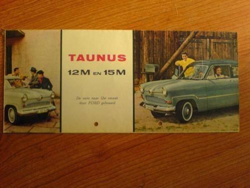 Ford Taunus 12M, 15M of 17M brochure/auto folder 57 58 61, Boeken, Auto's | Folders en Tijdschriften, Ford, Ophalen