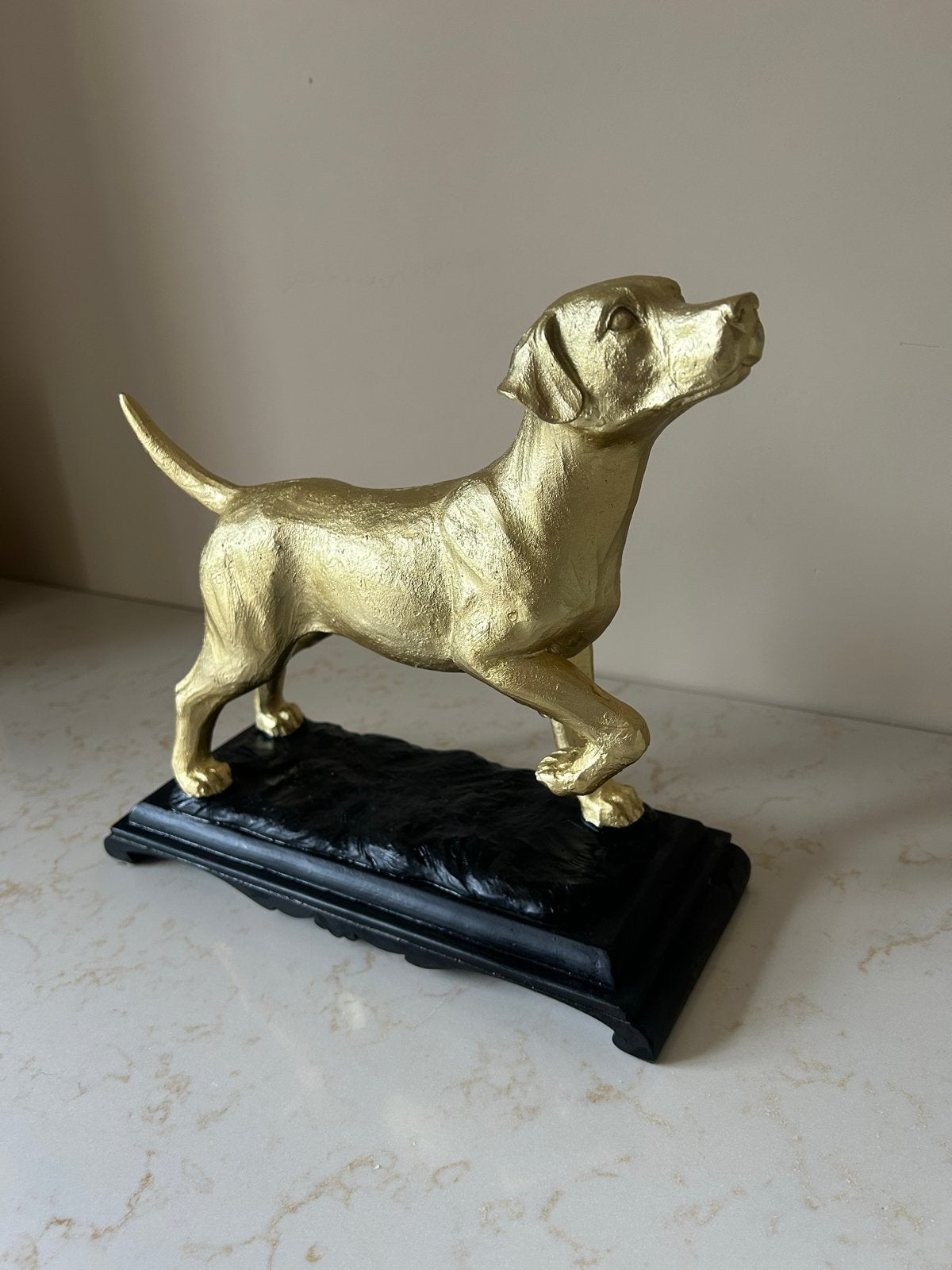 Gouden Hondenbeeldje - Decoratieve Jachthond, Ophalen of Verzenden