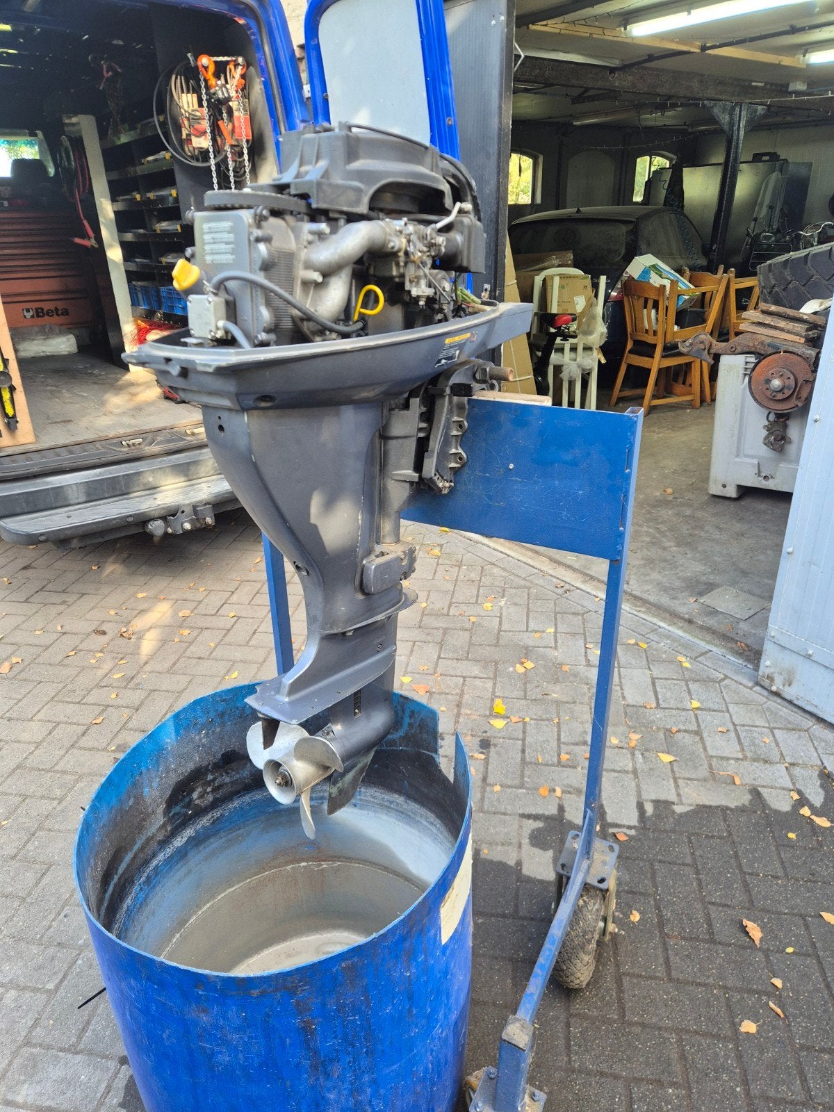 Yamaha 15 pk 4 takt, Watersport en Boten, Ophalen, 10 tot 30 pk, Gebruikt, Viertaktmotor