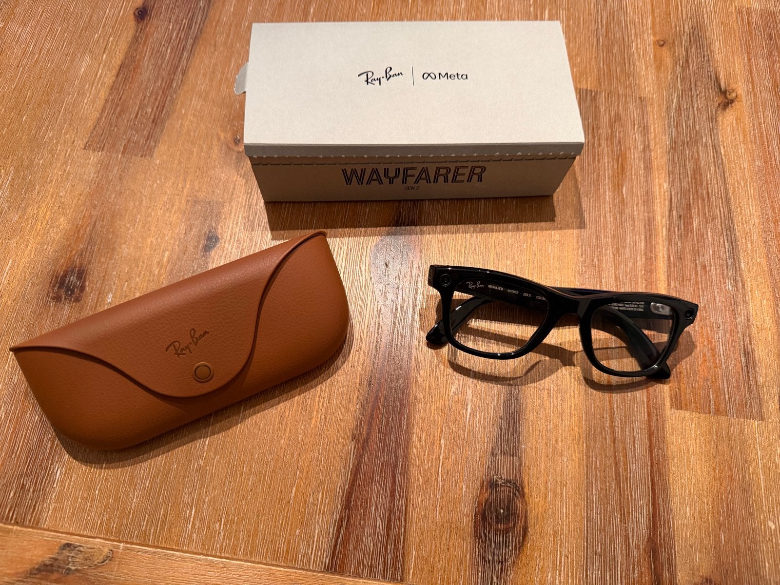 Ray-Ban Meta Wayfarer (Gen 2) Smartbril - Zwart, Zwart, Ophalen of Verzenden, Zo goed als nieuw, Ray-Ban