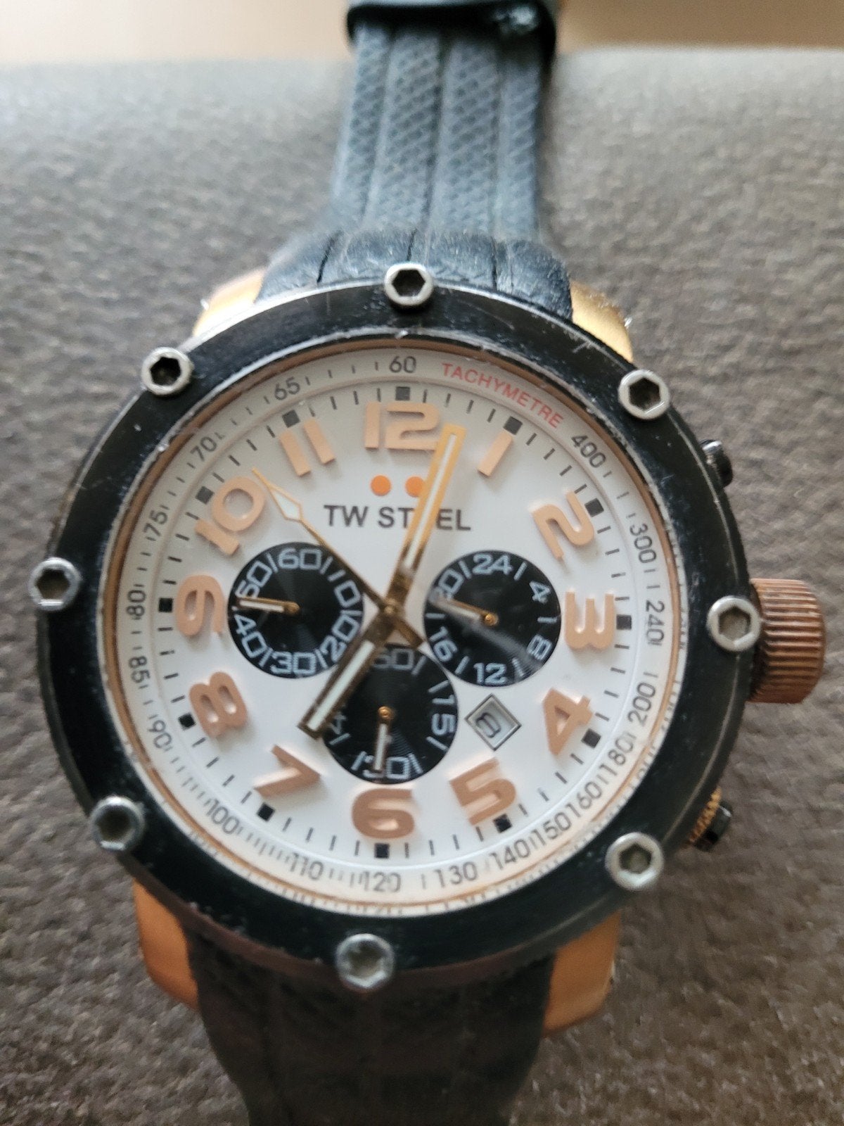 TW Steel Chronograaf Herenhorloge - Goudkleurig & Zwart, Sieraden, Tassen en Uiterlijk, Horloges | Heren, Ophalen of Verzenden