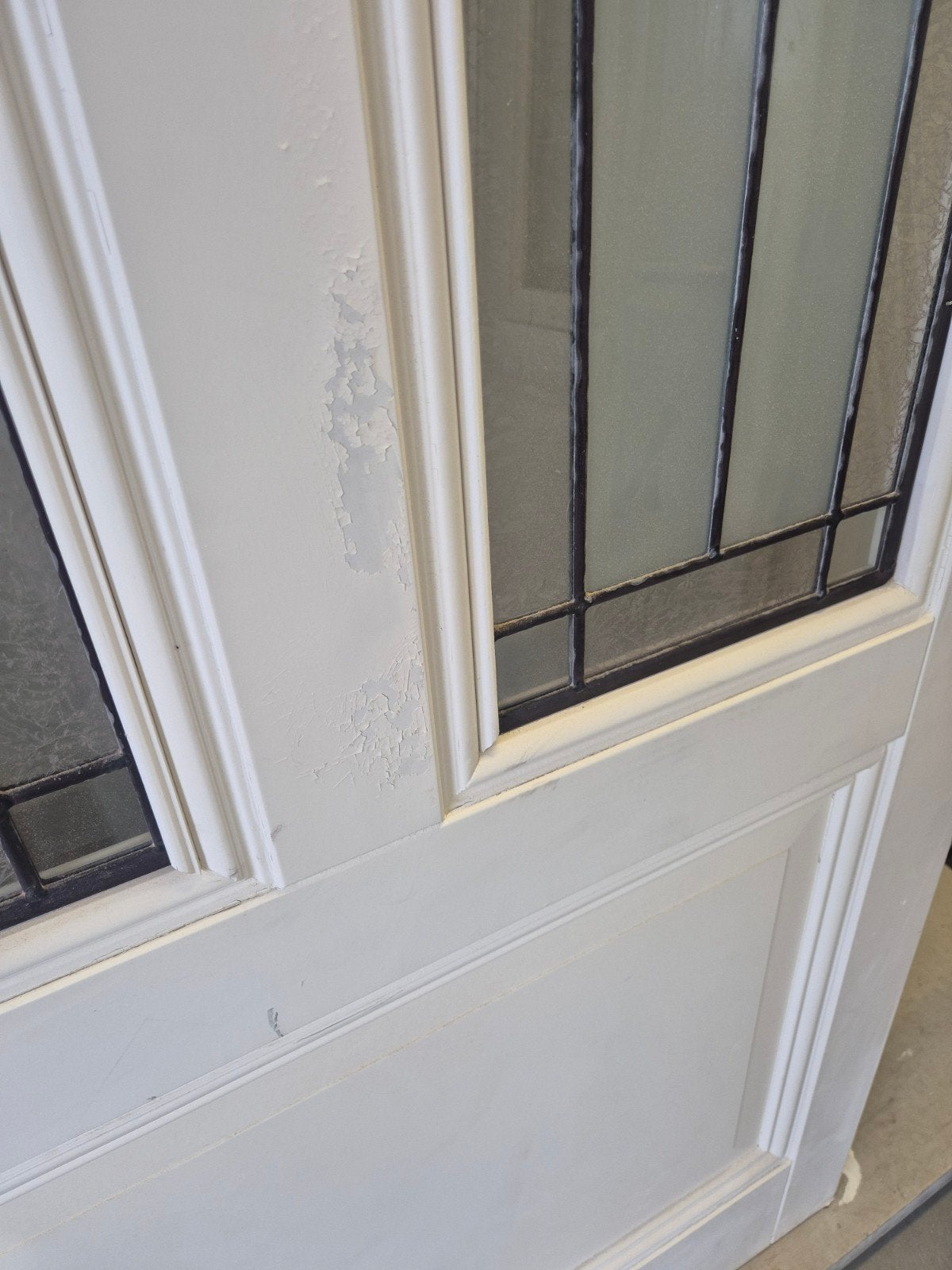 Skantrae glas in lood deur (93x231,5) Stomp, Ophalen, Glas, Binnendeur, 215 cm of meer