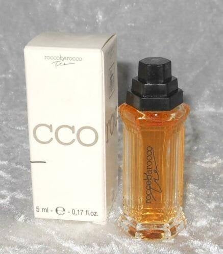 Parfum miniatuur - Roccobarocco tre + doosje, Ophalen of Verzenden, Zo goed als nieuw, Miniatuur, Gevuld