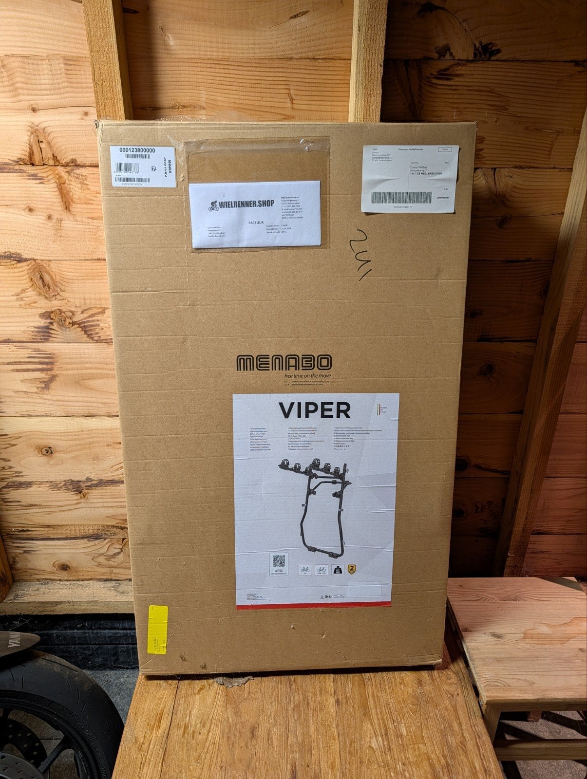 Menabo Viper Achterklepdrager voor 3 fietsen, Ophalen, 2 fietsen, Nieuw, Achterklepdrager
