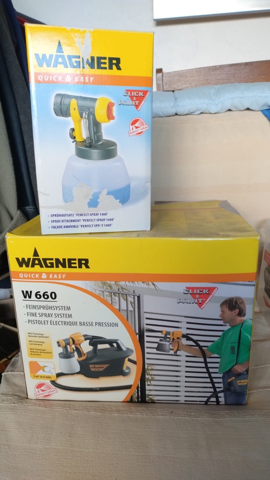 Wagner W 660 verfspuit + Perfect Spray 1400 ml, Doe-het-zelf en Verbouw, Ophalen, Nieuw, Verfspuit of Verfpomp