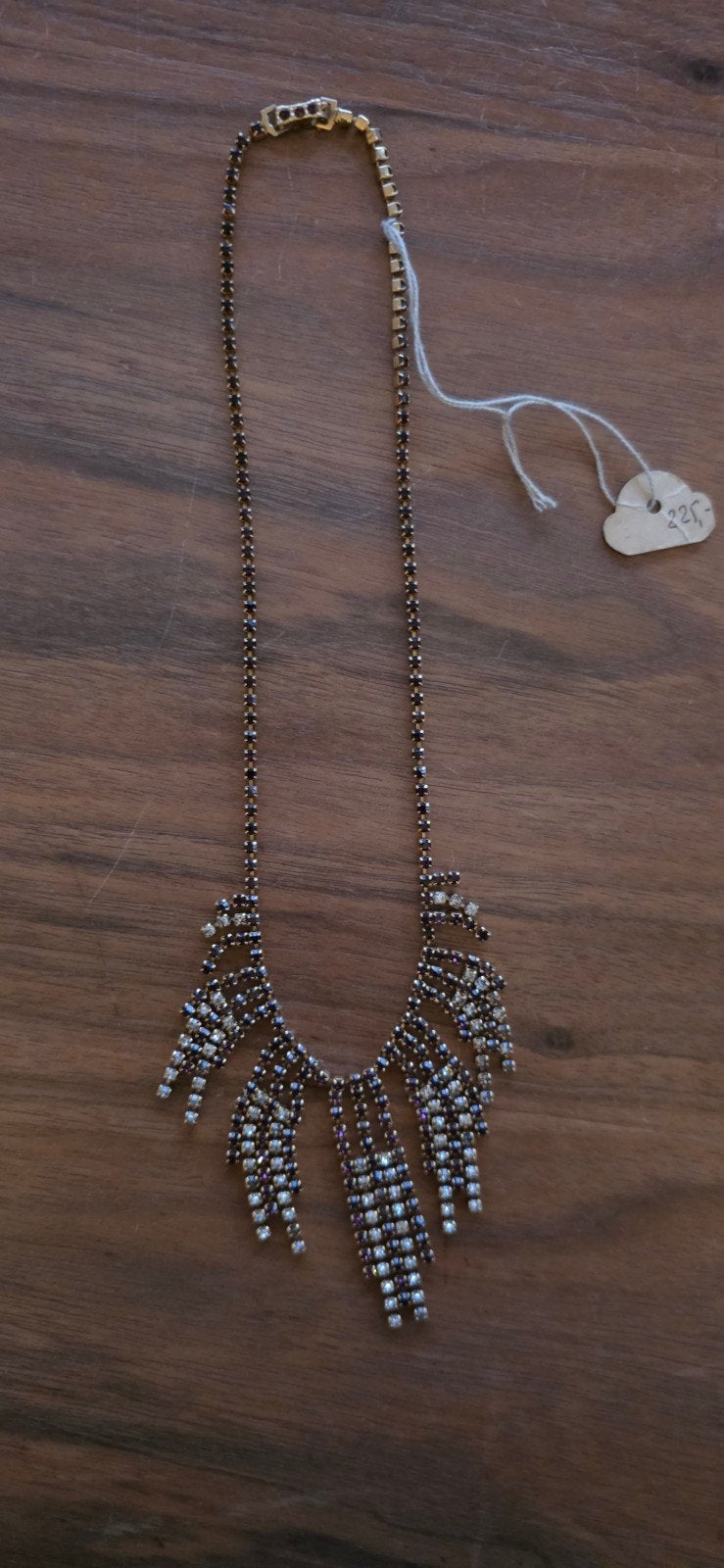 Mooie vintage strassteentjes ketting, Ophalen, Overige kleuren, Nieuw, Goud