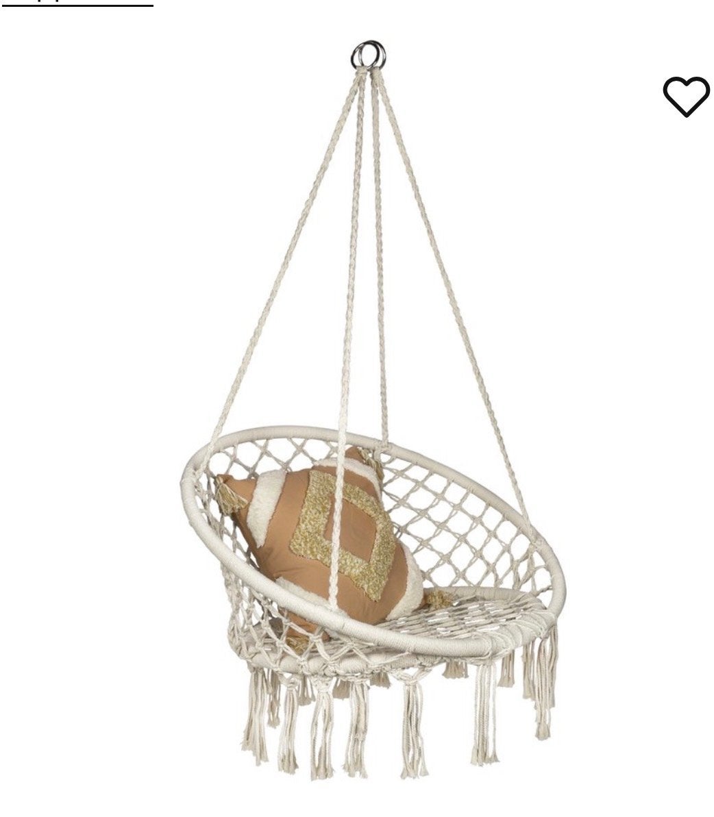Romantische hangstoel - Perfect voor binnen en buiten, Ophalen, Gebruikt, Wit, Eén