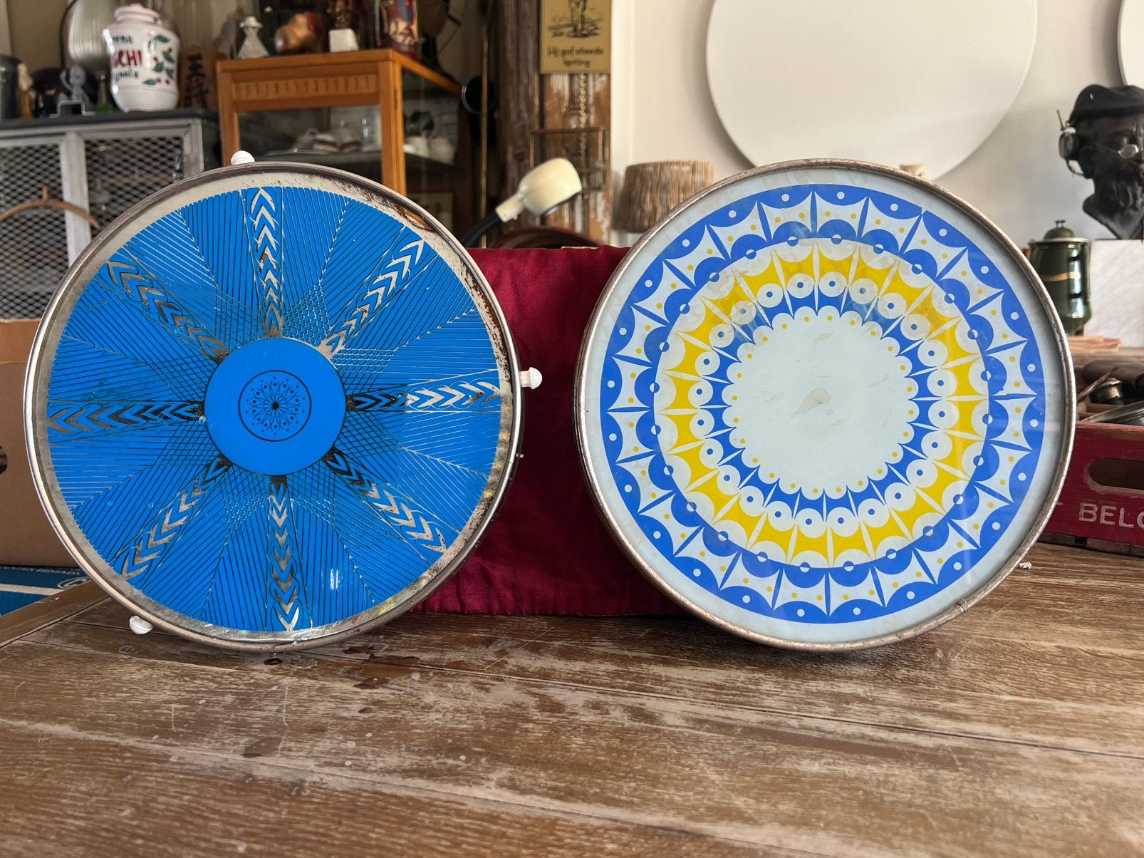 2 x VINTAGE TAARTPLATEAU, Antiek en Kunst, Ophalen of Verzenden