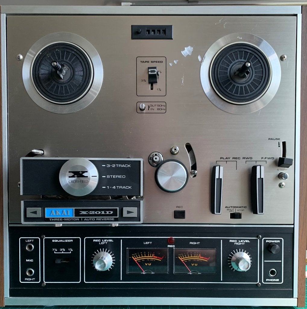 Akai X-201D bandrecorder, Ophalen, Bandrecorder, Met stofkap