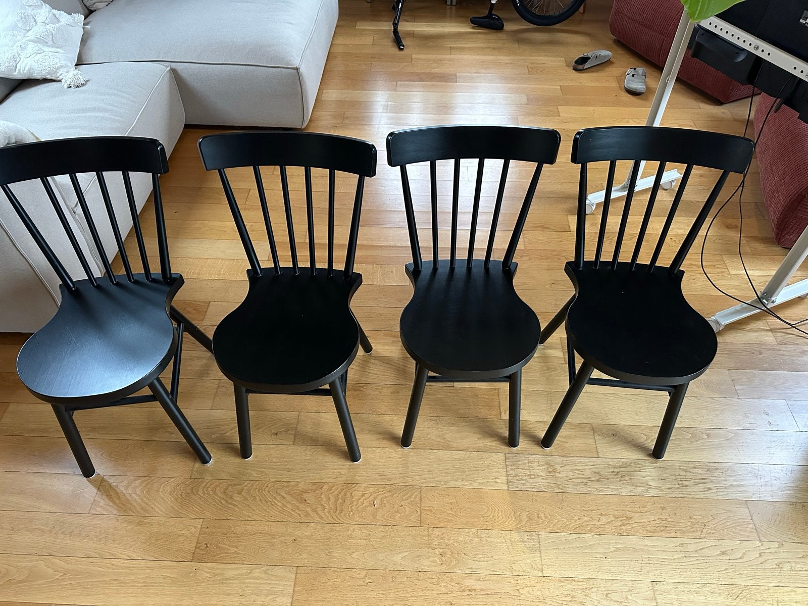 4 IKEA NORRARYD stoelen - Zo goed als nieuw, Zwart, Ophalen of Verzenden, Zo goed als nieuw, Vier