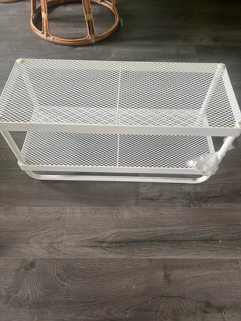 Witte hangende kapstok met twee lagen, Gebruikt, Minder dan 100 cm, Metaal, Ophalen